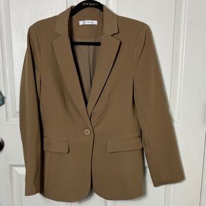 CICY BELL dark khaki single button blazer size Medium professional career work